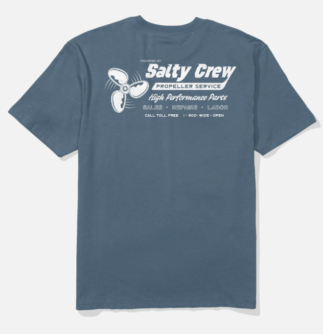 SALTY CREW PROPS CLASSIC SS TEE SLATE
