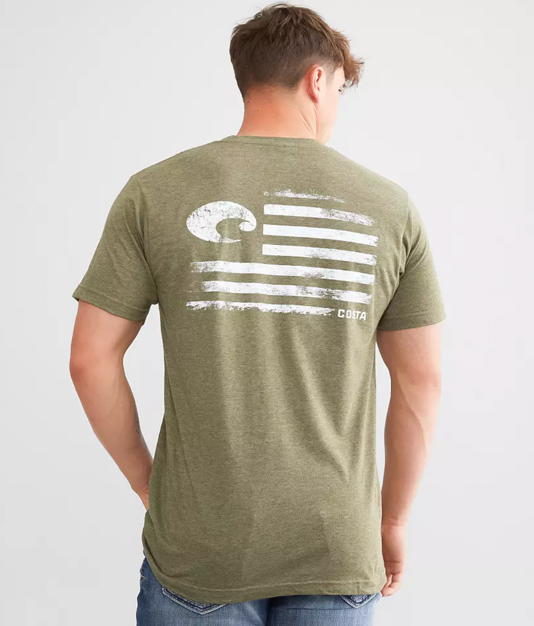 COSTA PRIDE MILITARY GREEN HEATHER SHORT SLEEVE