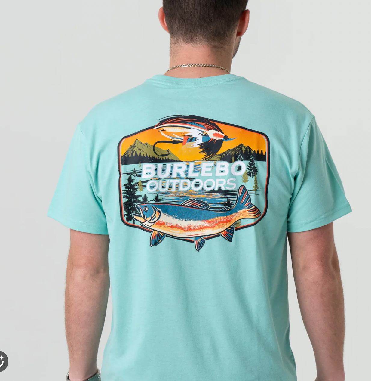 BURLEBO OUTDOORS ANGLER TEAL SHORT SLEEVE