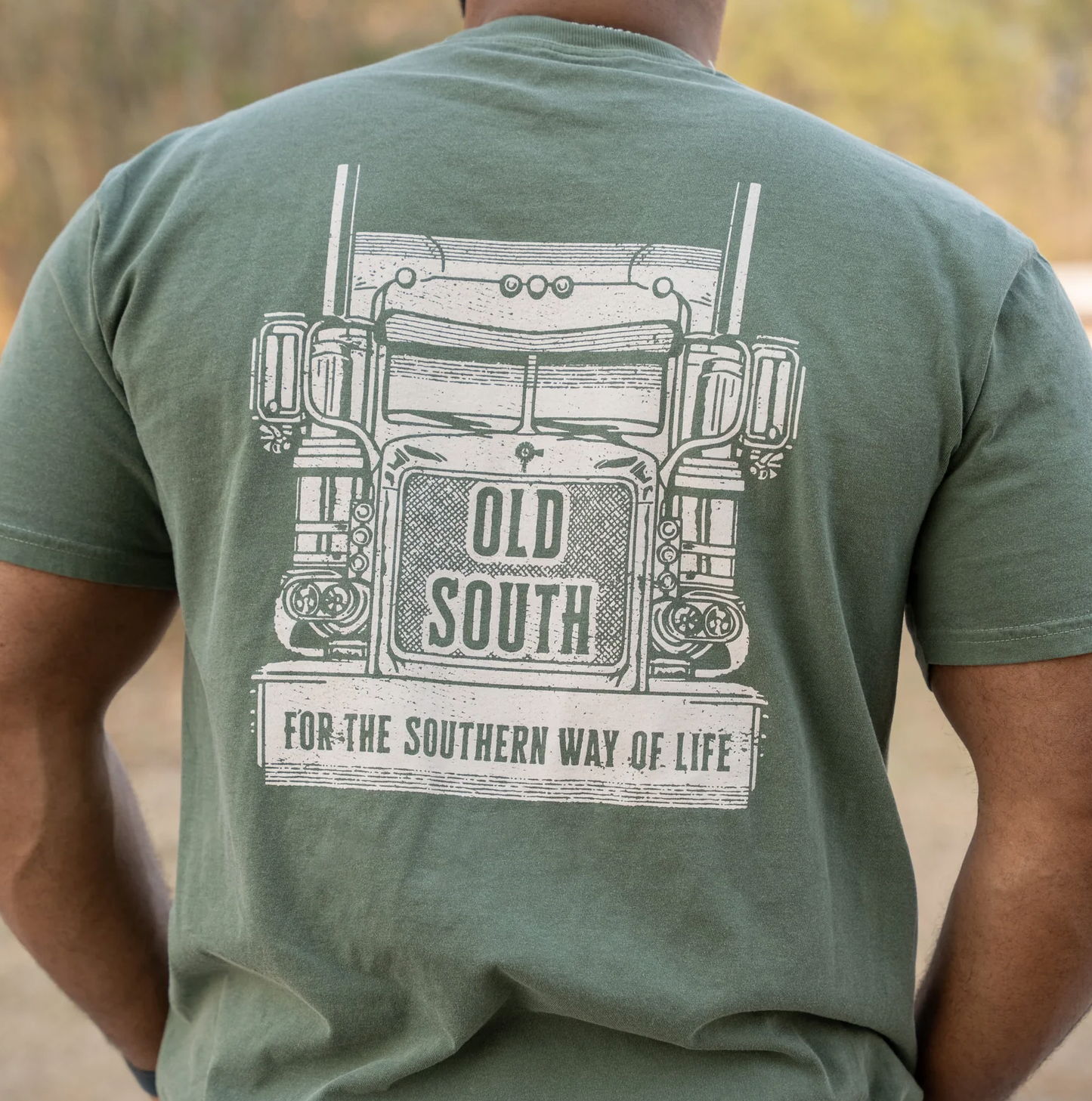 OLD SOUTH 18 WHEELER GREEN SHORT SLEEVE