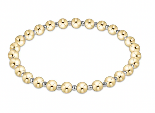 ENEWTON FACETED HEMATITE GRATEFUL PATTERN 5MM BEAD BRACELET