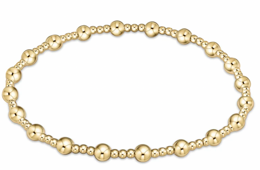 ENEWTON EXTENDS CLASSIC SINCERITY PATTERN 4MM BEAD BRACELET GOLD