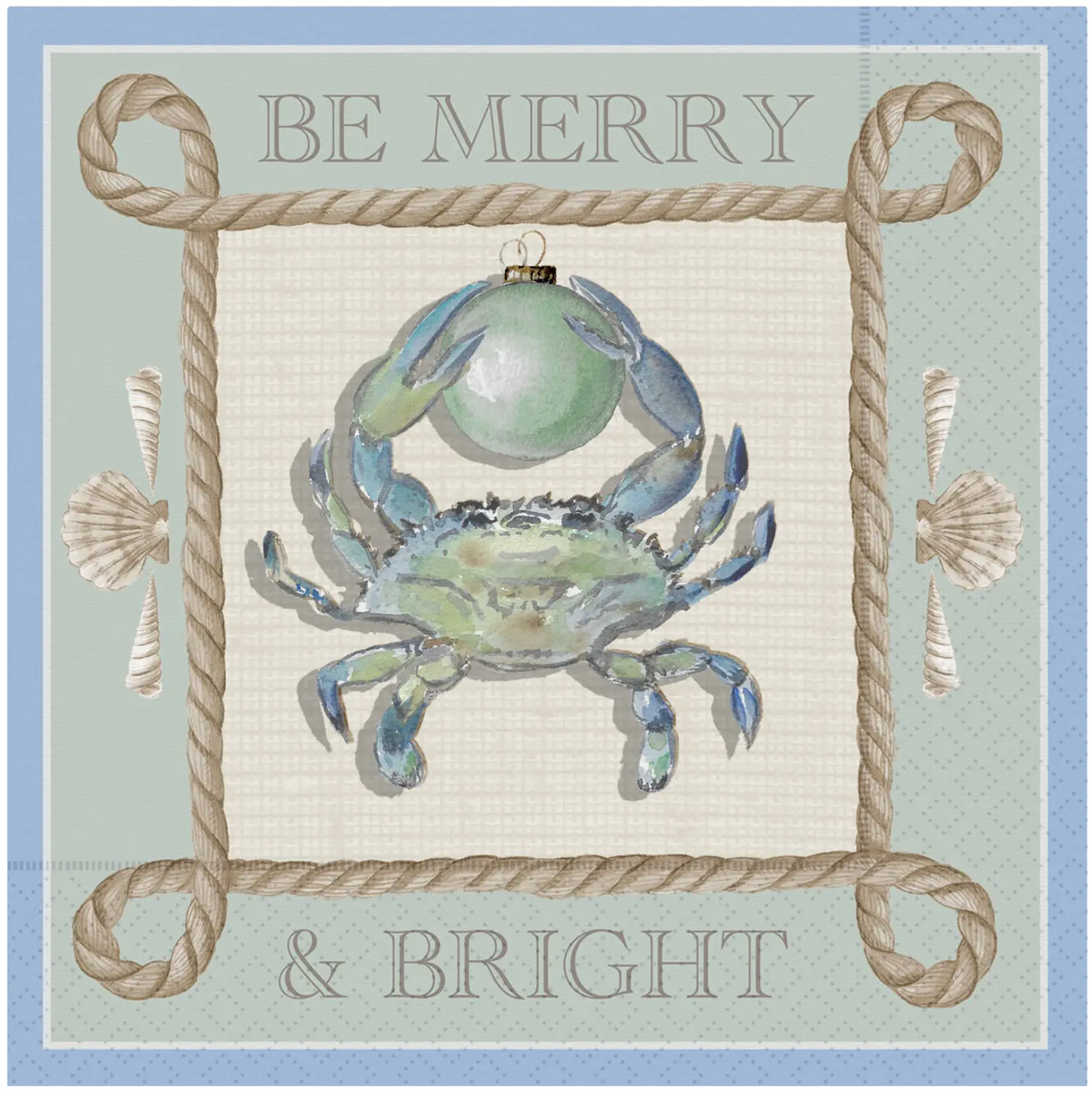 BE MERRY & BRIGHT COCKTAIL NAPKIN