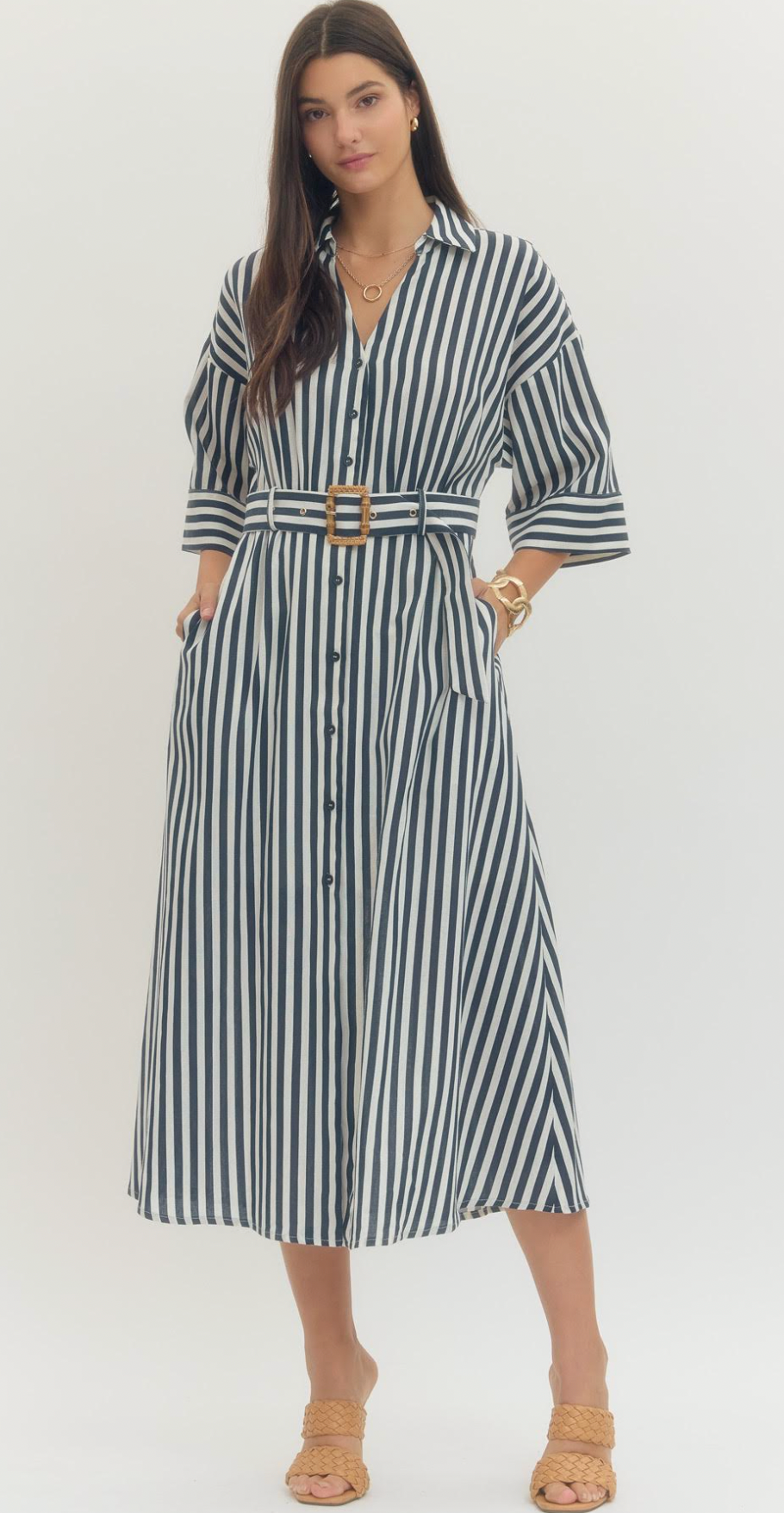 NAVY DRESS  River Birch Gifts