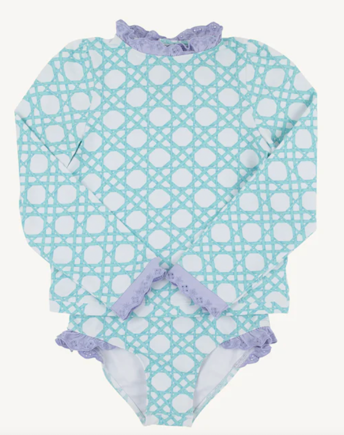 BEAUFORT BONNET SWIM SET WAVE SPOTTER CATAMARAN CANE WITH LAUDERDALE LAVENDER