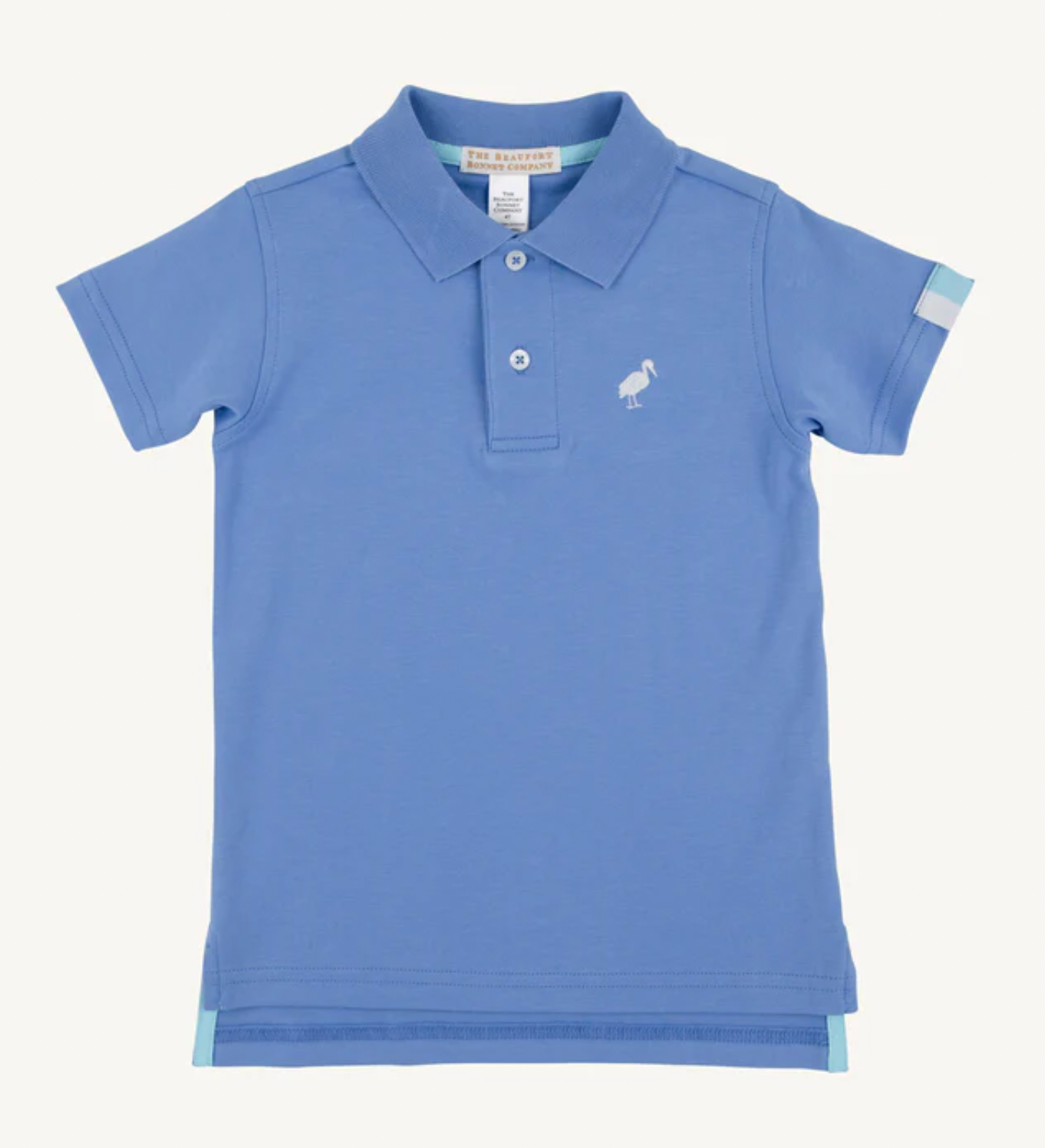 BEAUFORT BONNET PRIM AND PROPER POLO SS PIMA BARBADOS BLUE/WORTH AVE WHITE
