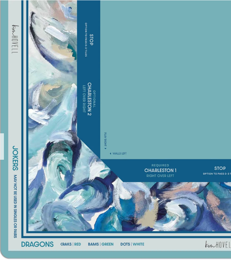 KIM HOVELL MAHJONG MAT AZUL OYSTERS WITH GAMEPLAY