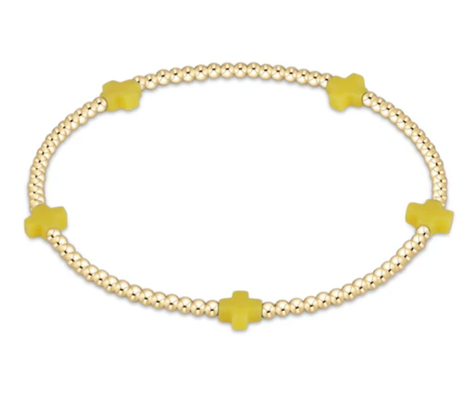 ENEWTON SIGNATURE CROSS SMALL GOLD PATTERN 2MM