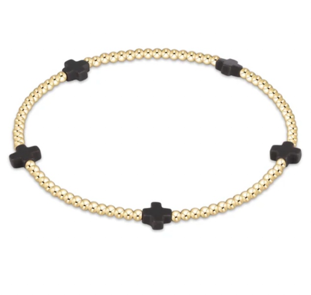 ENEWTON SIGNATURE CROSS SMALL GOLD PATTERN 2MM