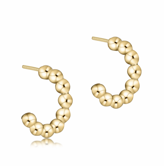 ENEWTON BEADED CLASSIC 1" POST HOOP- 4 MM GOLD