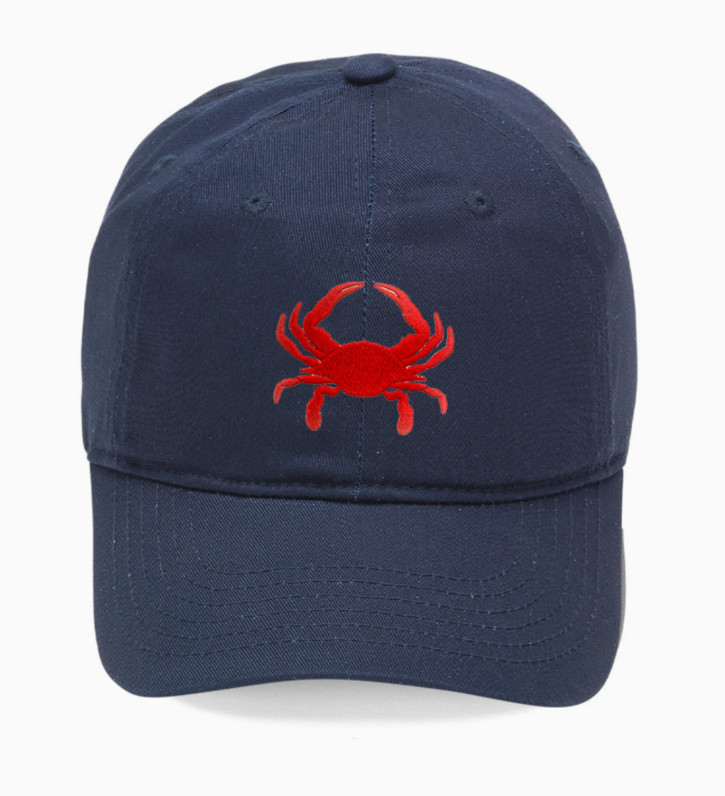 EMBROIDERED NAVY KIDS' CAP - RED CRAB