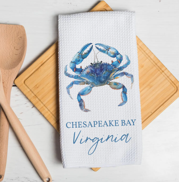 CRAB TOWEL WITH TOWN