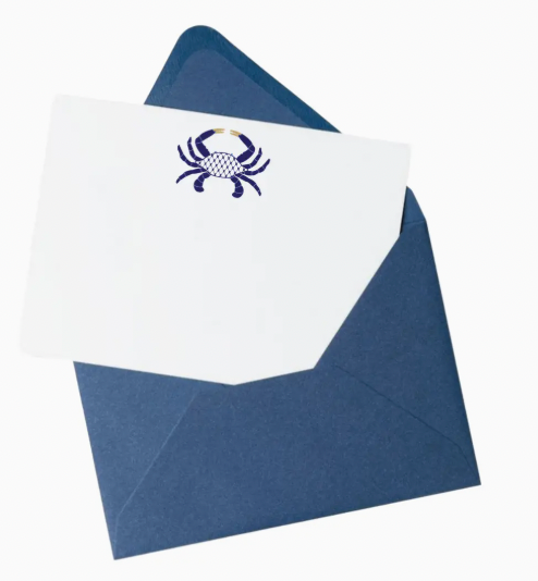 CHIC CRAB STATIONERY CARD SET