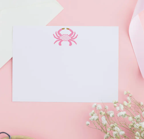 CHIC CRAB STATIONERY CARD SET