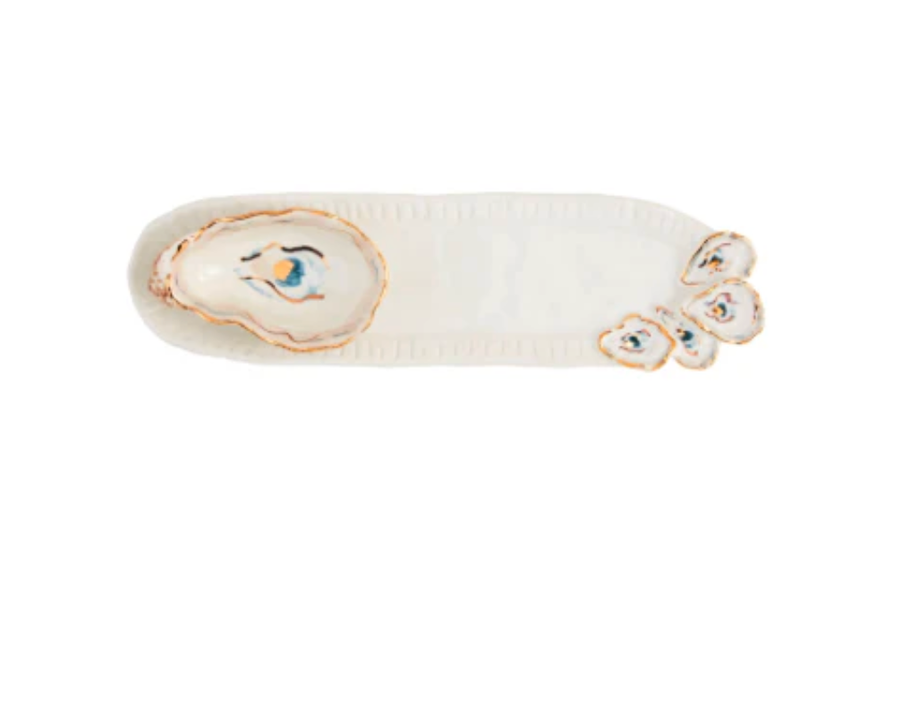 OYSTER TIDBIT AND TRAY SET