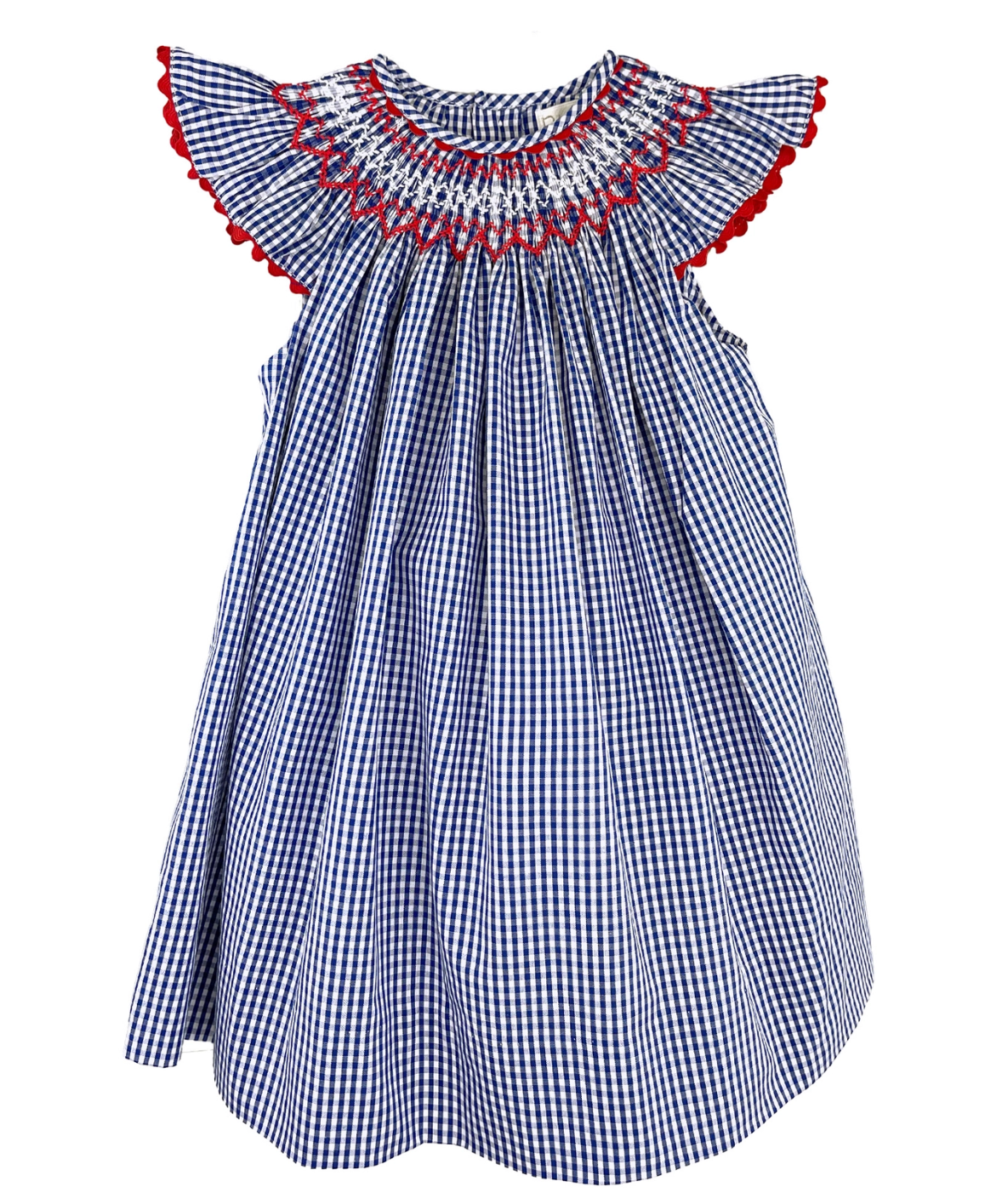 PATRIOTIC BISHOP SMOCKED DRESS