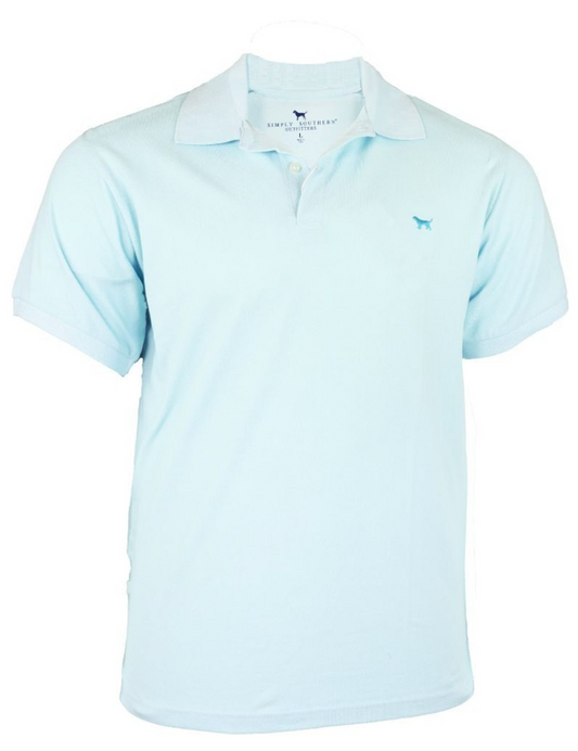 SIMPLY SOUTHERN MENS POLO LIGHT BLUE SHORT SLEEVE