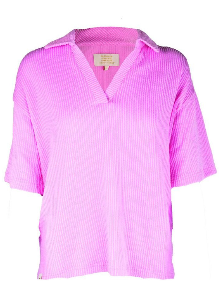 SIMPLY SOUTHERN TEE KNIT COLLAR BLUSH
