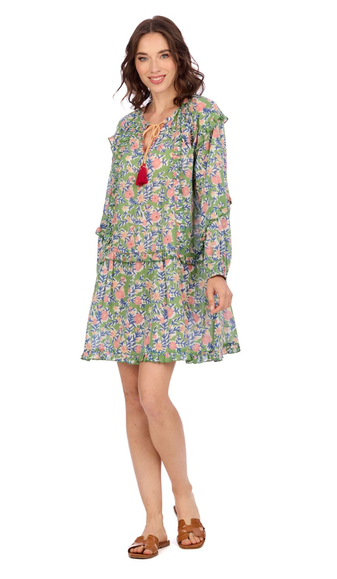 SHAWNA TUNIC DRESS GREEN