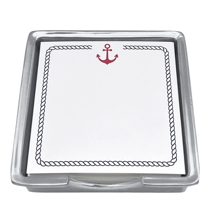 MARIPOSA RED ANCHOR AND NAUTICAL ROPE SIGNATURE NOTEPAD SET