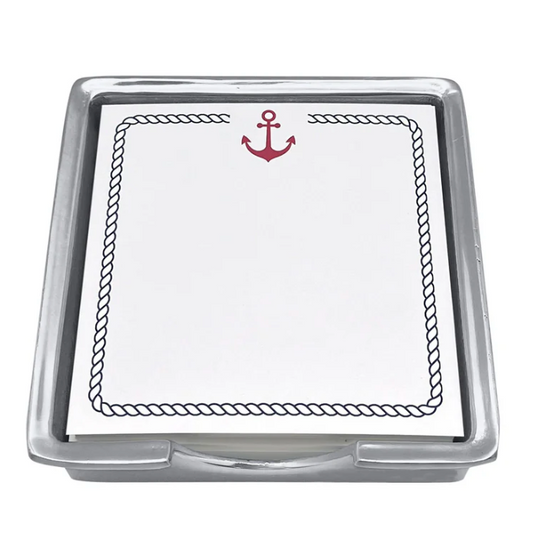MARIPOSA RED ANCHOR AND NAUTICAL ROPE SIGNATURE NOTEPAD SET