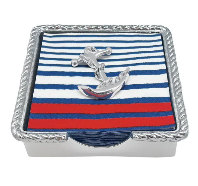 MARIPOSA ANCHOR ROPE NAPKIN BOX SET