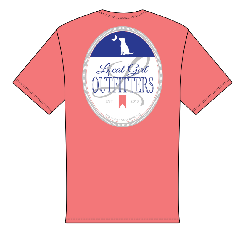 LOCAL GIRL MICH LOCAL CORAL SHORT SLEEVE