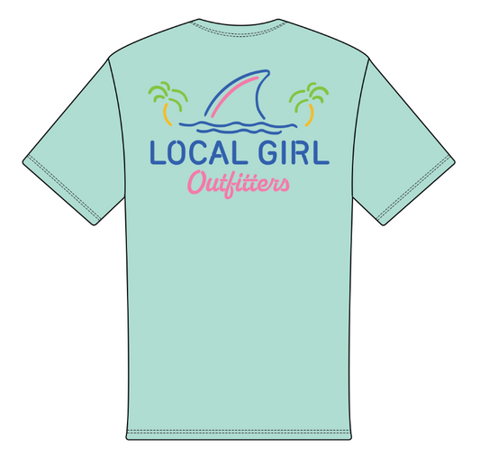 LOCAL GIRL SHARK FIN ISLAND REEF SHORT SLEEVE