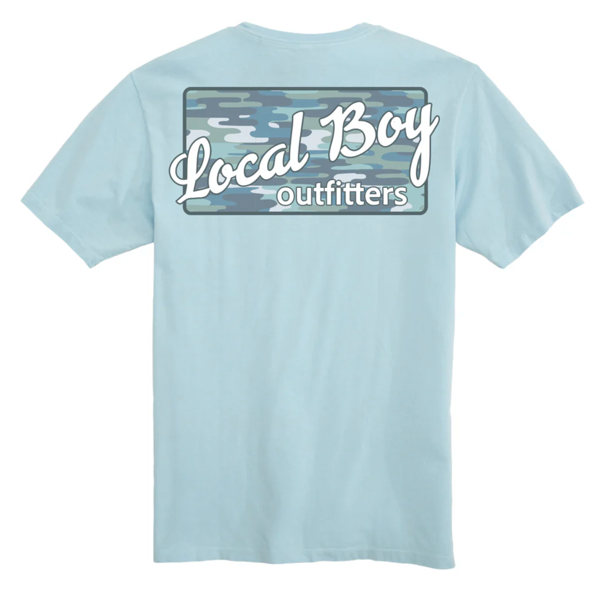 LOCAL BOY OUTFITTERS BLUE BAYOU PLATE CHAMBRAY SHORT SLEEVE