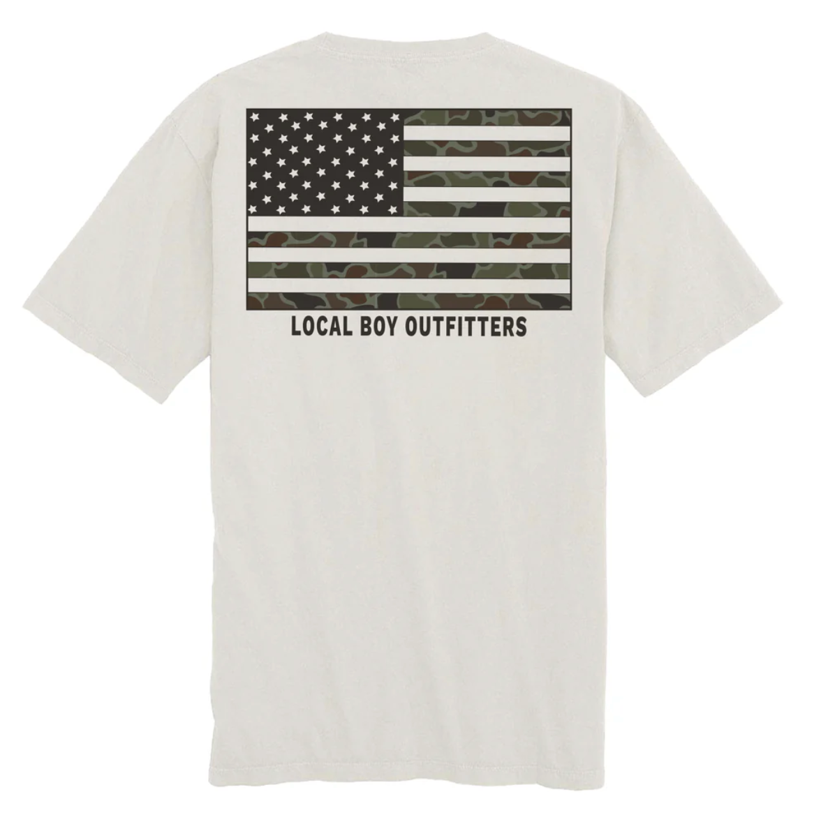 LOCAL BOY OD FLAG SILVER SHORT SLEEVE