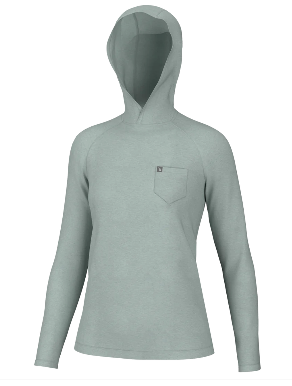 LOCAL GIRL HEATHERED BLEND HOODIE EUCALYPTUS