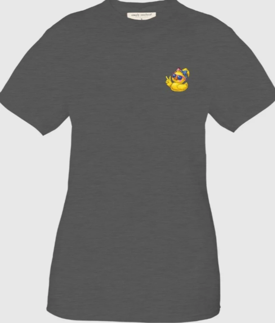 SIMPLY SOUTHERN SHORT SLEEVE DUCK GRAPHITE HEATHER T-SHIRT