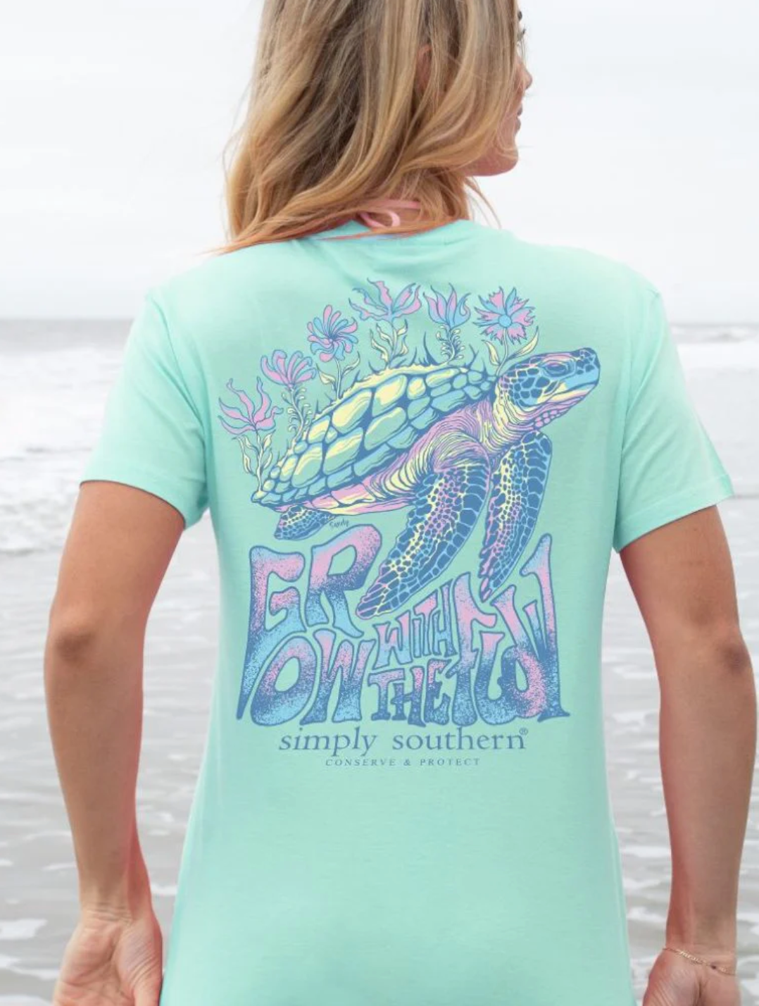 SIMPLY SOUTHERN TRACK FLOW SEA SHORT SLEEVE T-SHIRT