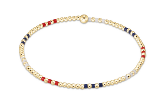 ENEWTON HOPE JOY PATTERN 2MM BEAD BRACELET FIRECRACKER