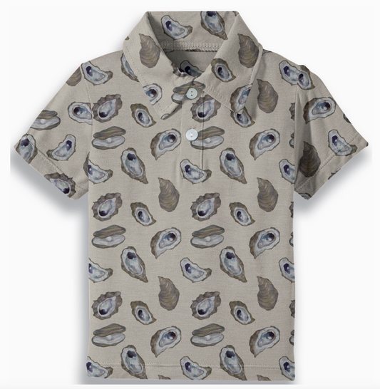 COASTAL OYSTERS SHORT SLEEVE POLO SHIRT