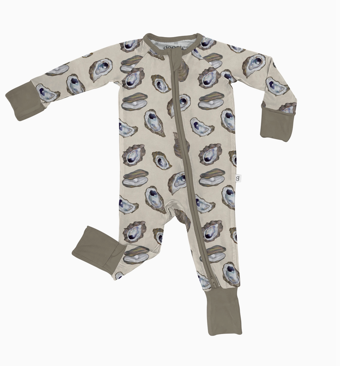 COASTAL OYSTERS CONVERTIBLE ZIP PAJAMAS