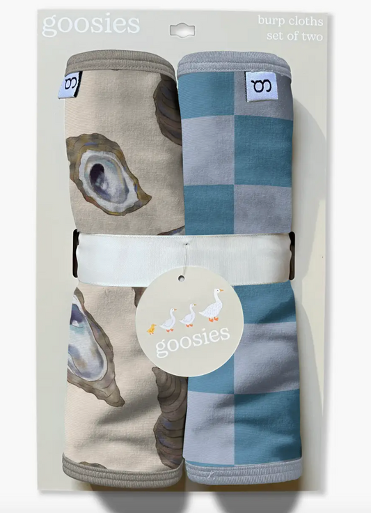 COASTAL OYSTERS BURP CLOTH SETS