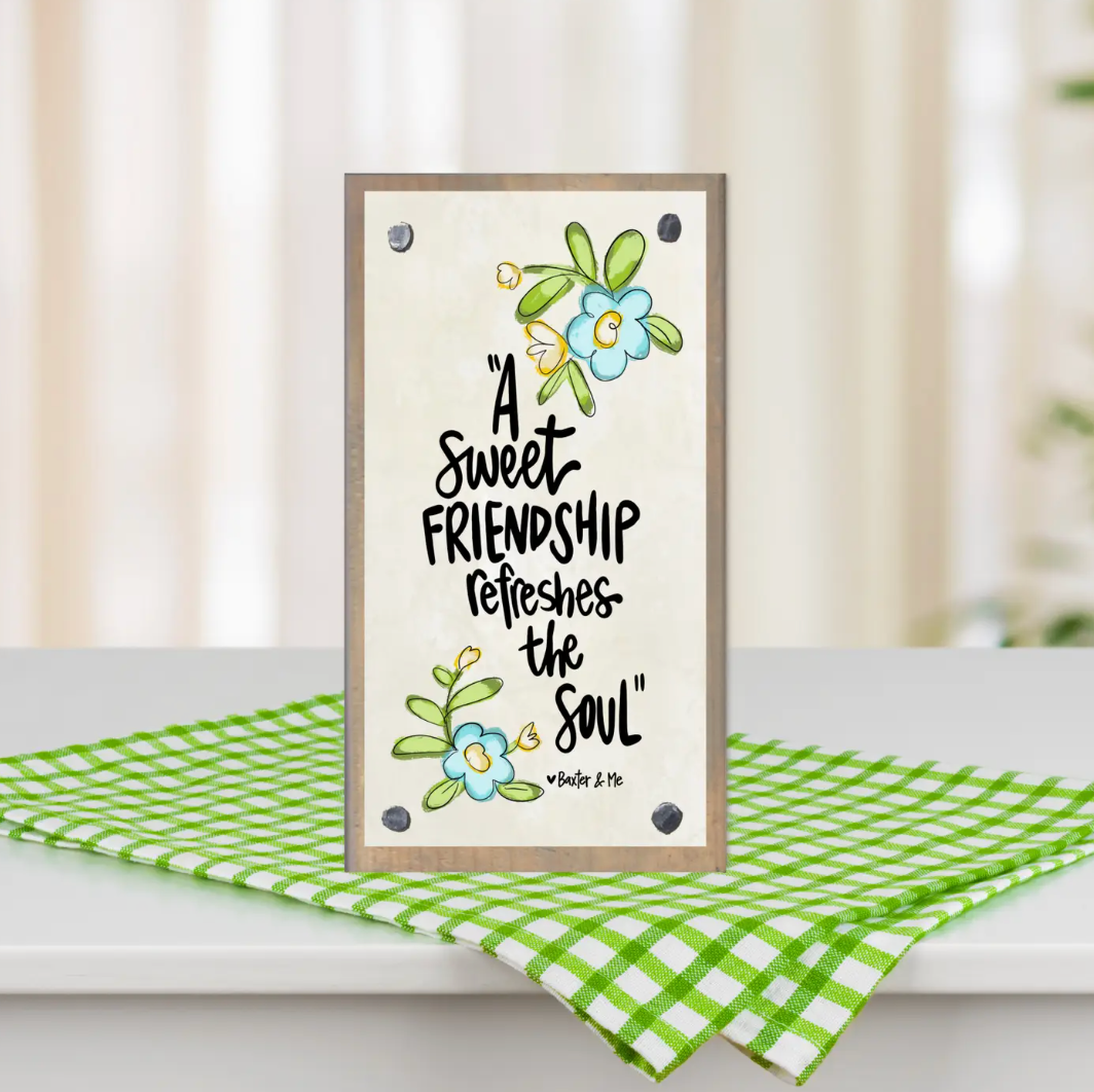 A SWEET FRIENDSHIP DRIFTWOOD HAPPY BLOCK