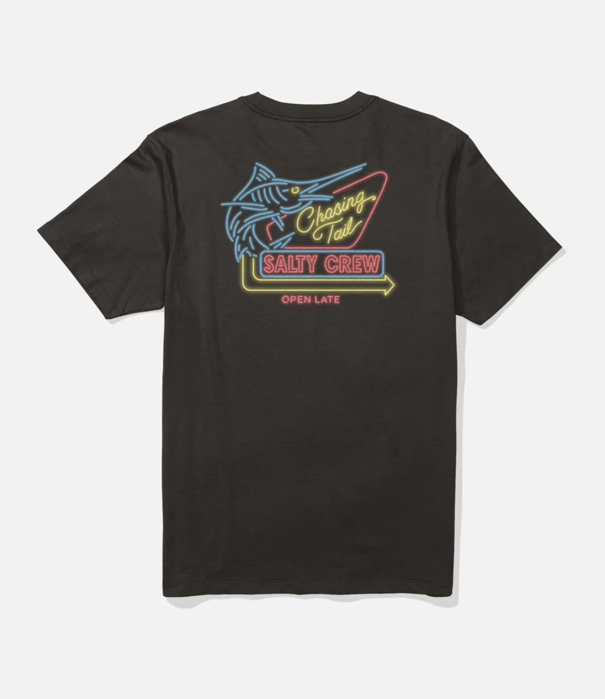 SALTY CREW NEON SIGN SS TEE BLACK