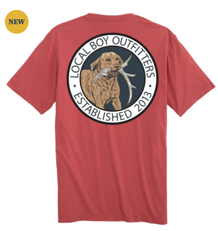 LOCAL BOY OUTHFITTERS YOUTH ANTLER RETRIEVE SS TEE BRICK