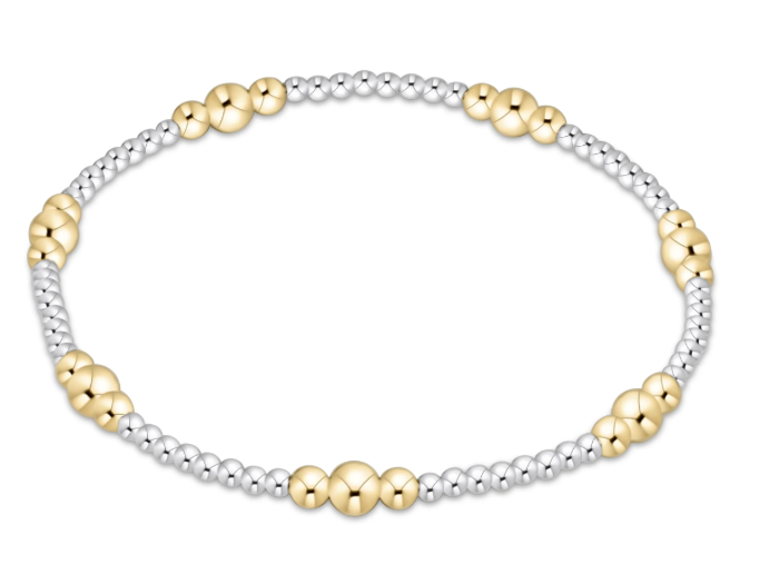 ENEWTON PURPOSE GOLD 4MM BEAD BRACELET MIXED METAL