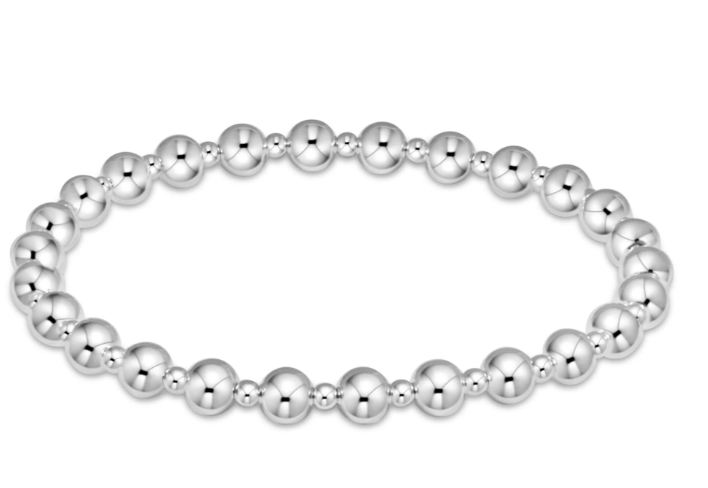 ENEWTON EXTENDS CLASSIC GRATEFUL PATTERN 5MM BEAD BRACELET STERLING