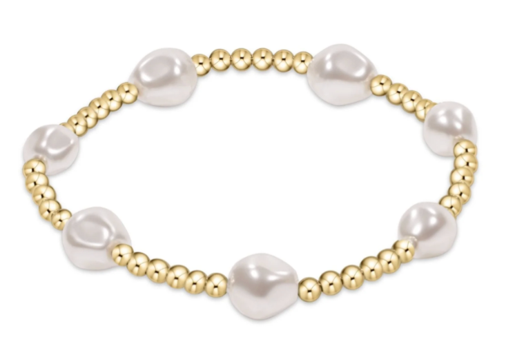 ENEWTON ADMIRE GOLD 3MM BEAD BRACELET PEARL