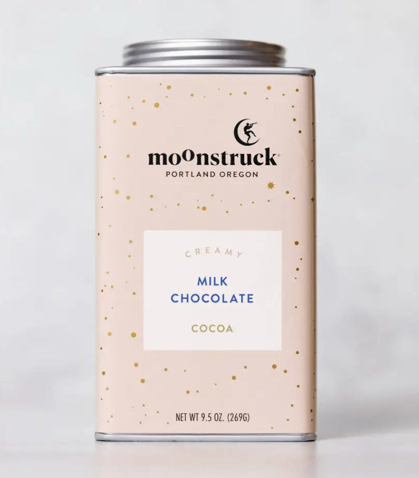 MOONSTRUCK CREAMY MILK CHOCOLATE COCOA TIN