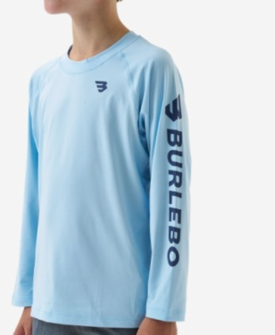 BURLEBO YOUTH RASHGUARD BABY BLUE AND NAVY