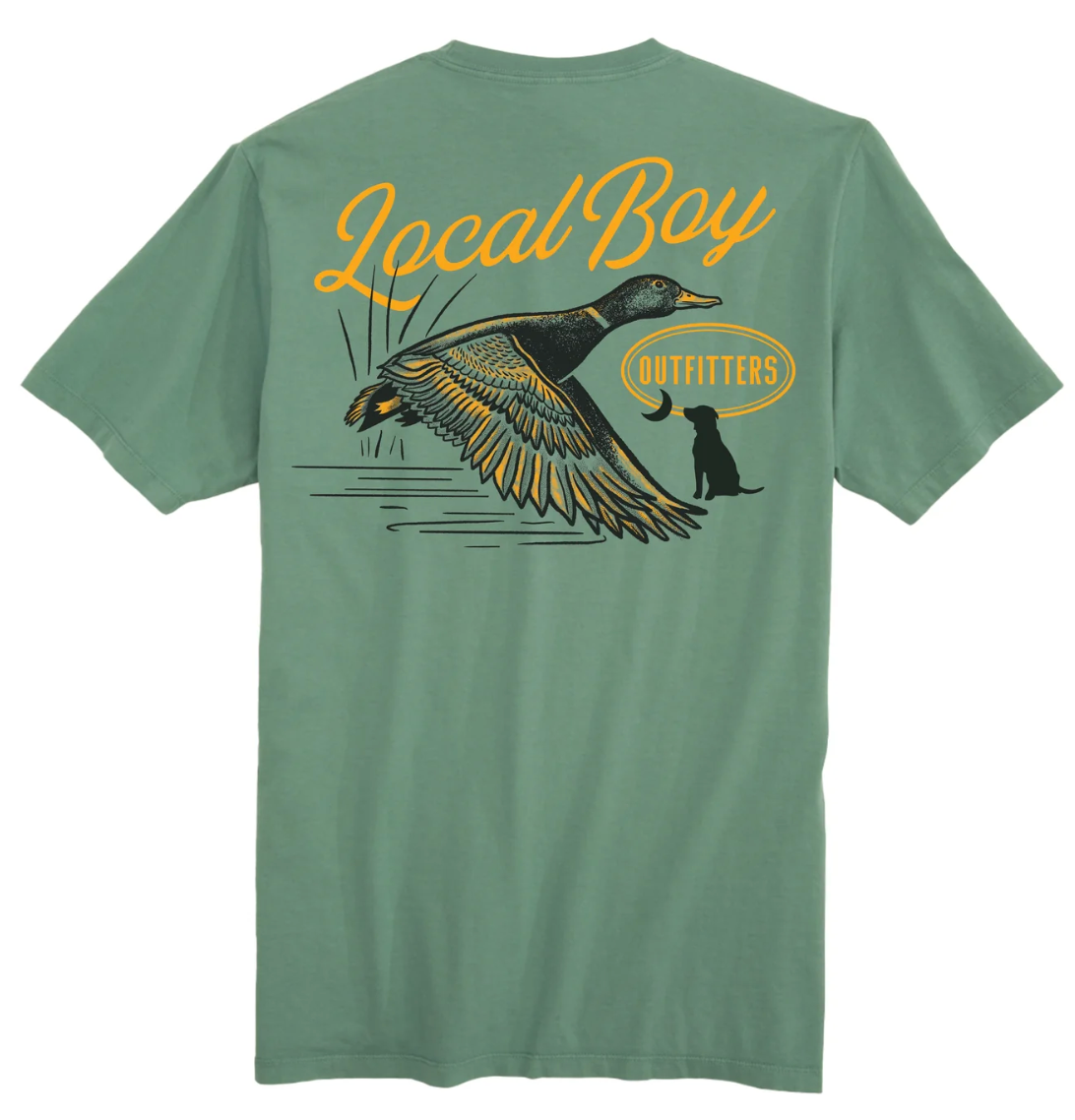 LOCAL BOY TODDLER MOONLIT MALLARD SS TEE LIGHT GREEN