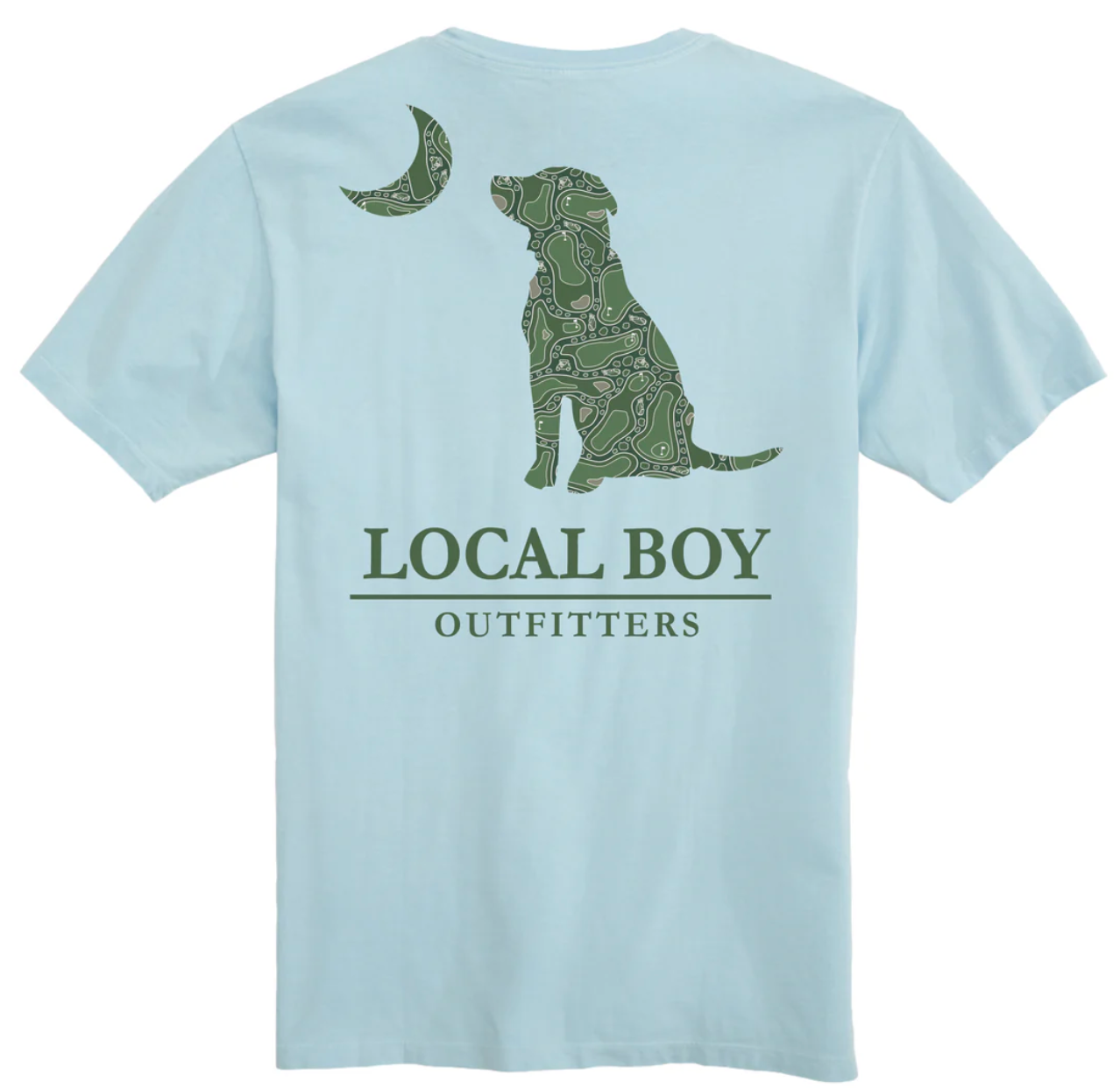 LOCAL BOY PAR 3 DOG & MOON SS TEE CHAMBRAY