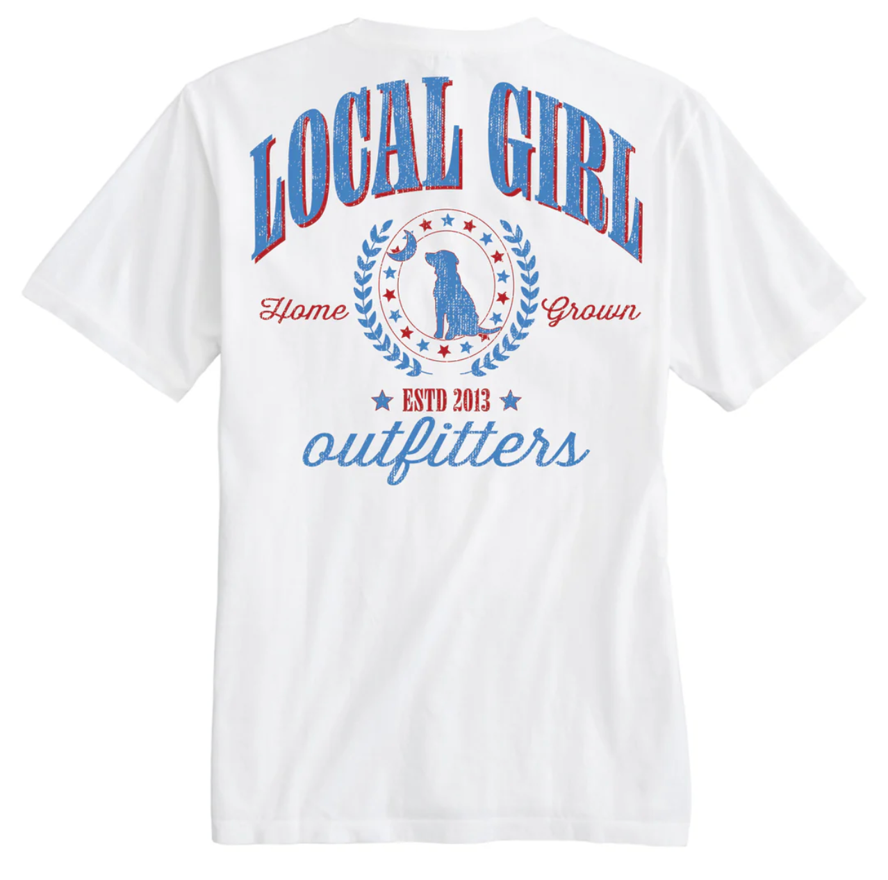 LOCAL GIRL VINTAGE USA SS TEE WHITE