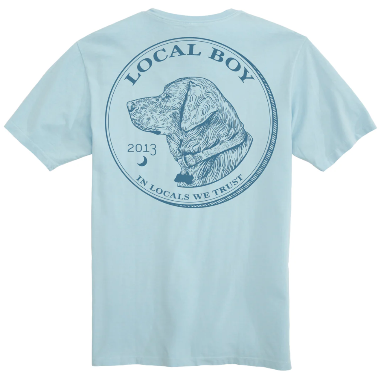 LOCAL BOY OUTFITTERS TODDLER IN LOCALS WE TRUST SS TEE CHAMBRAY