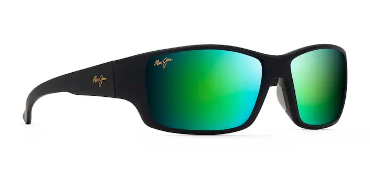MAUI JIM GREEN MIRROR LOCAL KINE BLACK TRAN GREEN LT GRY